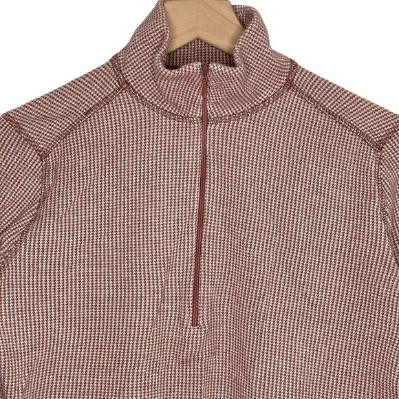 Woolrich Half Zip Pullover Small Checkered Jacquard Woven Canoe Run Mid Layer - Picture 2 of 10